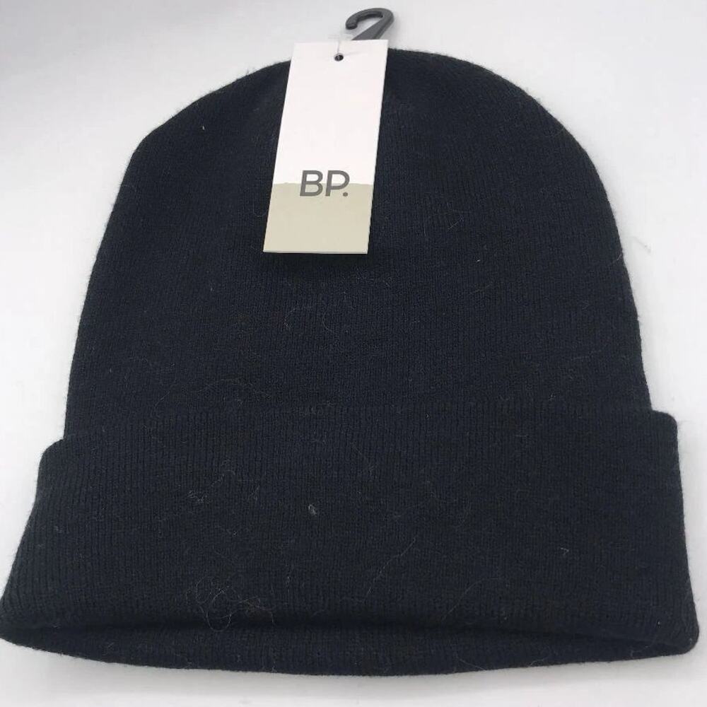 Nordstrom BP. Black Beanie Cap – One Size – Soft Stretch Knit